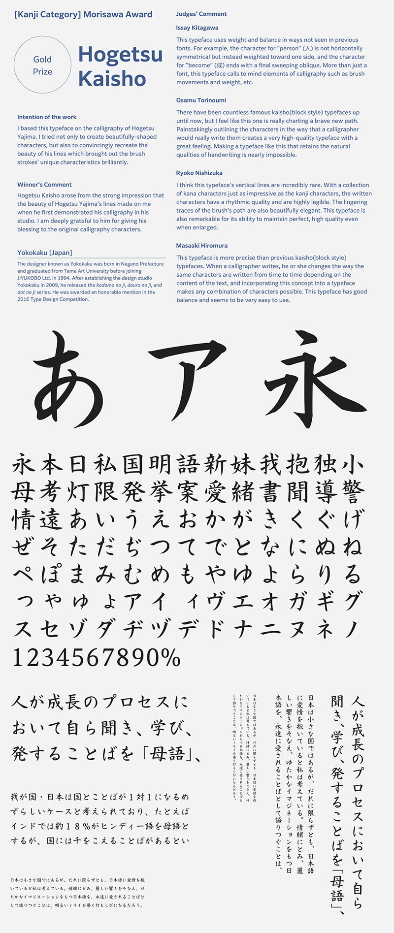 Шрифтовой конкурс Morisawa